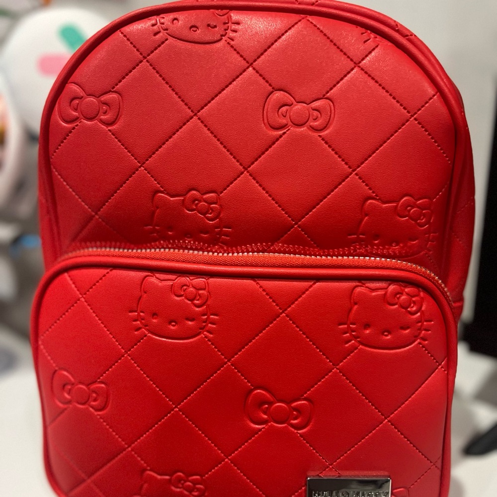 Hello Kitty Red Quilted Backpack